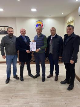Kdz. Ereğli Belediyespor yöneticileri, daha önce Kdz. Ereğli Belediyespor’da başkanlık yapan TSO Başkanımız Arslan Keleş’i makamında ziyaret etti
