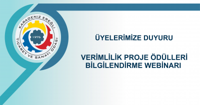 VERİMLİLİK PROJE ÖDÜLLERİ BİLGİLENDİRME WEBİNARI